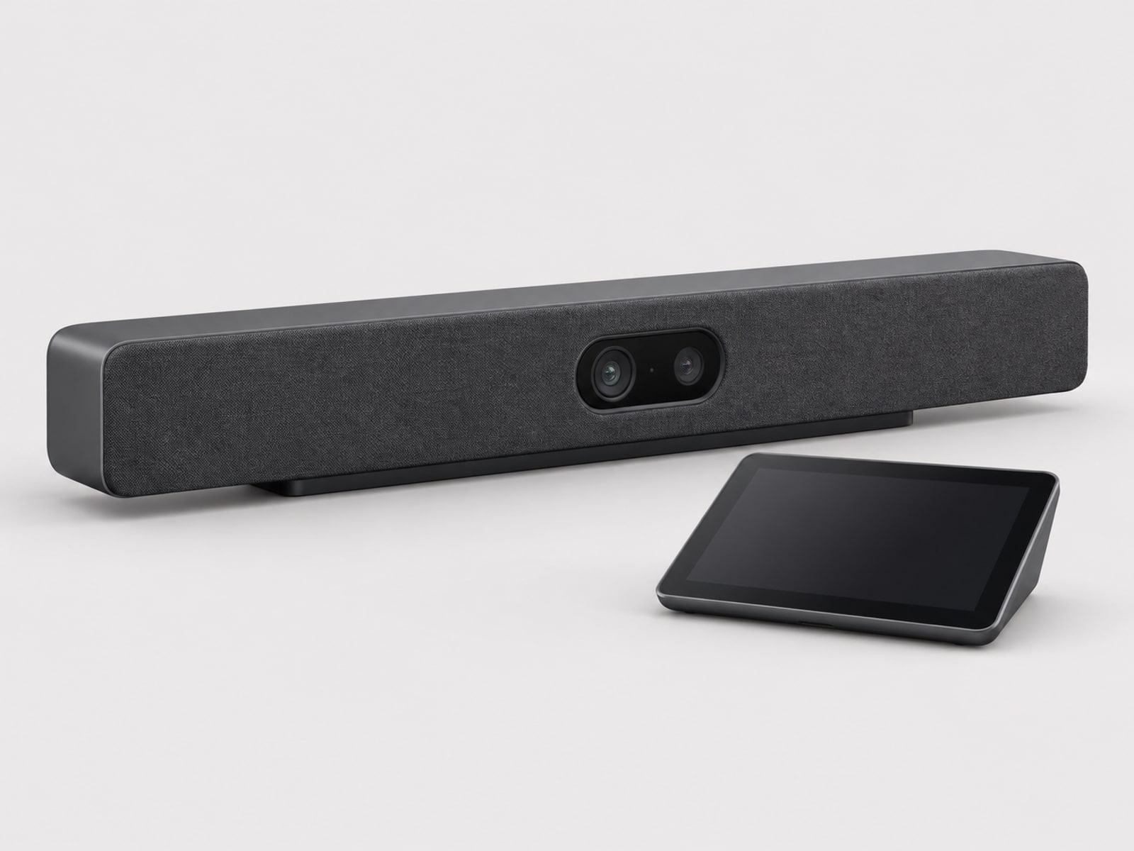 Cisco-style compact conference room bar and controller