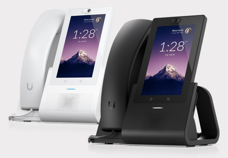 Ubiquiti Talk Touch desk phone with color touchscreen